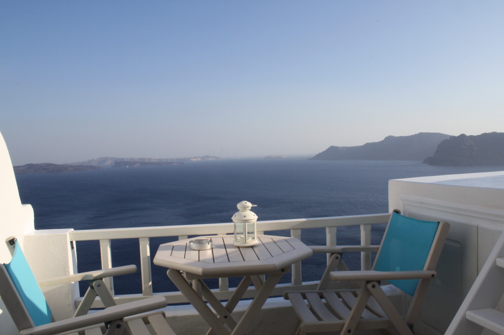 The View from Our Balcony in Santorini